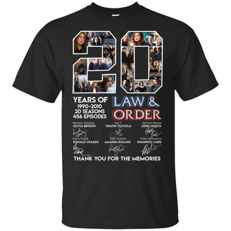 20 Years Anniversary Of Law & Order 1990-2010 T-Shirt Men Women Fan HA06