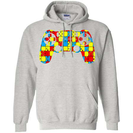 Autism Awareness Tee Video Game Controller Shirt G185 Gildan Pullover Hoodie 8 oz.