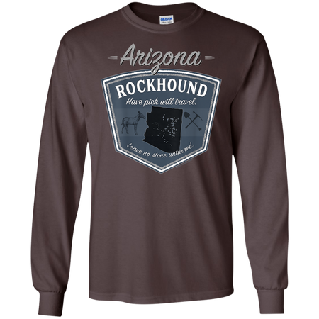 Mens Arizona Rockhound Rock Collector Gear Shirt G240 Gildan LS Ultra Cotton T Shirt