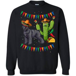 Sombrero Bouvier Des Flandres Dog Mexico Cinco De Mayo Shirt G180 Gildan Crewneck Pullover Sweatshirt 8 oz