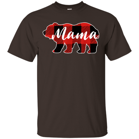 Mama Bear Black Red Lattice Shirt Men Women Kids Shirt G200 Gildan Ultra Cotton T Shirt