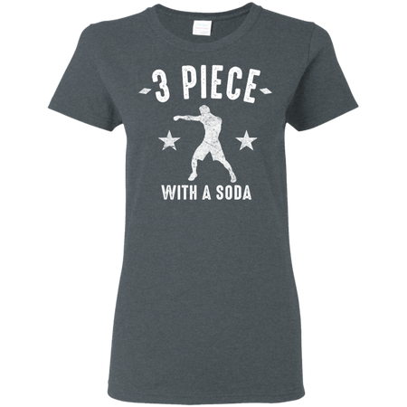 MMA Punch Combination Three Piece With A Soda Shirt G500L Gildan Ladies 5 3 oz T Shirt