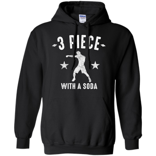 MMA Punch Combination Three Piece With A Soda Shirt G185 Gildan Pullover Hoodie 8 oz