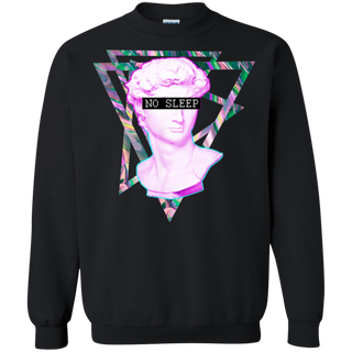 No Sleep Vaporwave Aesthethic Retro 80's Shirt G180 Gildan Crewneck Pullover Sweatshirt  8 oz.