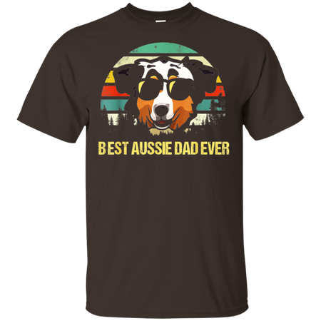 Vintage Best Aussie Dad Ever Papa Daddy Father Grandpa Shirt G200 Gildan Ultra Cotton T-Shirt