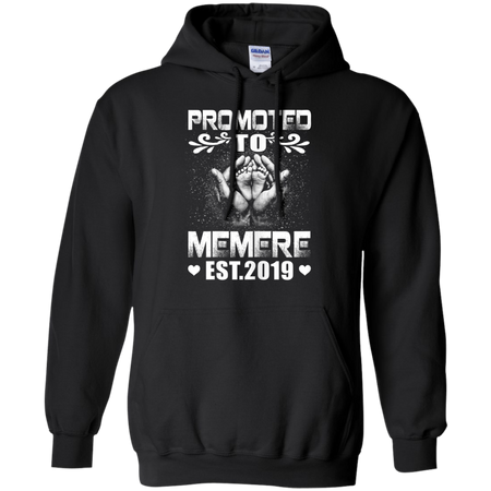 Womens Promoted To Memere Est 2019 Mothers Day New Memere Shirt G185 Gildan Pullover Hoodie 8 oz