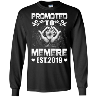 Womens Promoted To Memere Est 2019 Mothers Day New Memere Shirt G240 Gildan LS Ultra Cotton T-Shirt