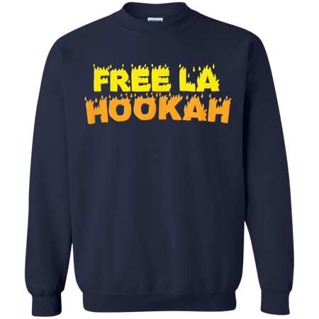 Free La Hooka Shisha Cool Shirt G180 Gildan Crewneck Pullover Sweatshirt 8 oz