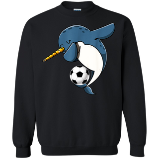 Dabbing Narwhal Soccer Soccer Narwhal Shirt G180 Gildan Crewneck Pullover Sweatshirt 8 oz