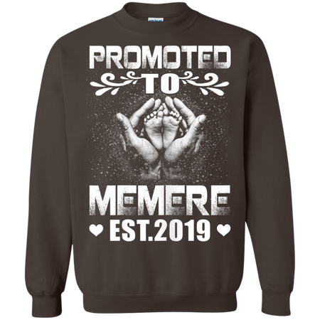 Womens Promoted To Memere Est 2019 Mothers Day New Memere Shirt G180 Gildan Crewneck Pullover Sweatshirt  8 oz.