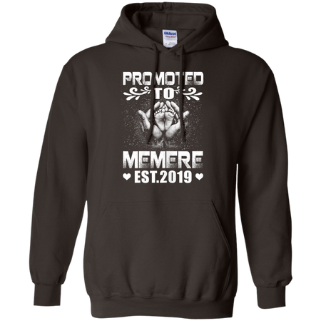 Womens Promoted To Memere Est 2019 Mothers Day New Memere Shirt G185 Gildan Pullover Hoodie 8 oz