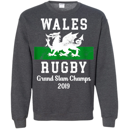 Wales Rugby Wales Shirt - Grand Slam Champs Shirt G180 Gildan Crewneck Pullover Sweatshirt  8 oz.