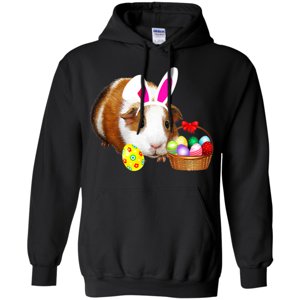 Easter Guinea Pig Funny Bunny Ears And Eggs Gift Shirt G185 Gildan Pullover Hoodie 8 oz