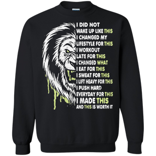 I did not wake up like this I changed my lifestyle for this Badass Lion Sweatshirt