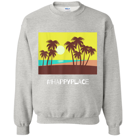 HappyPlace Shirt G180 Gildan Crewneck Pullover Sweatshirt  8 oz.