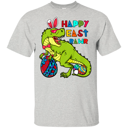 Kids Happy Eastrawr T Rex Dinosaur Easter Bunny Egg Shirt G200 Gildan Ultra Cotton T Shirt
