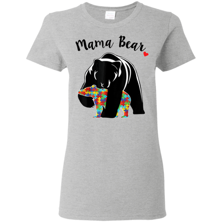 Unisex Mama Bear With Color Baby For Mather s Day Shirt G500L Gildan Ladies 5 3 oz T Shirt