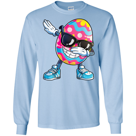 Dabbing Easter Egg Boys Kids Girls Hunter Hunting Shirt G240 Gildan LS Ultra Cotton T-Shirt