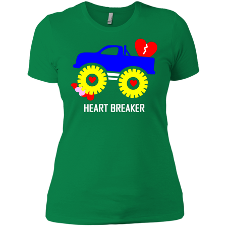 Heart Breaker Blue Monster Truck Valentine s Day T shirt