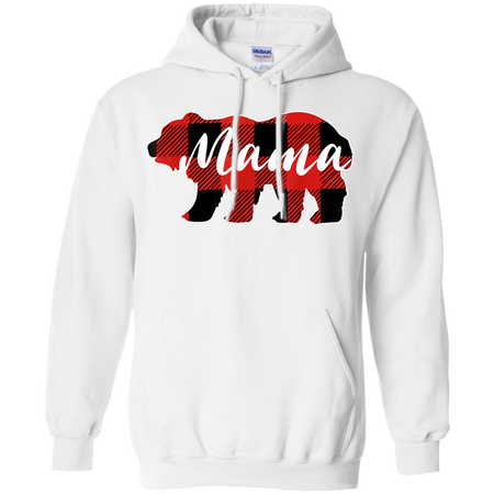 Mama Bear Black Red Lattice Shirt Men Women Kids Shirt G185 Gildan Pullover Hoodie 8 oz