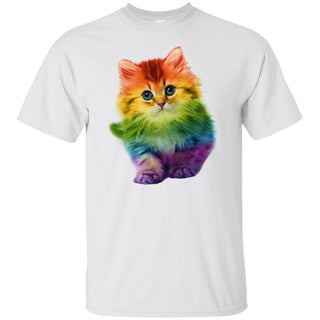 Rainbow Cat LGBT Pride Month T-Shirt VA06