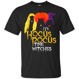 It's Hocus Pocus Time Witches Funny Halloween Witch Shirt Cotton t shirt