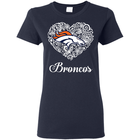 Denver Broncos Lace Heart Shirts