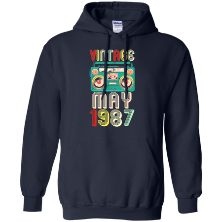 32nd Birthday Gift Ideas May 1987 Shirt G185 Gildan Pullover Hoodie 8 oz