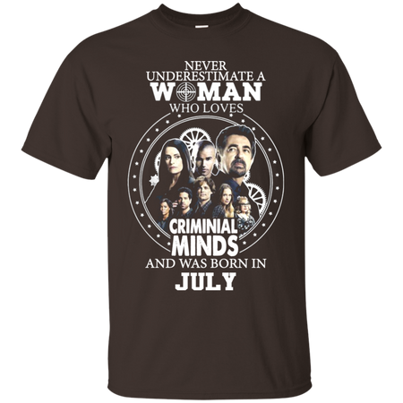 A Woman Who Loves Criminal Minds And was Born in July T shirt