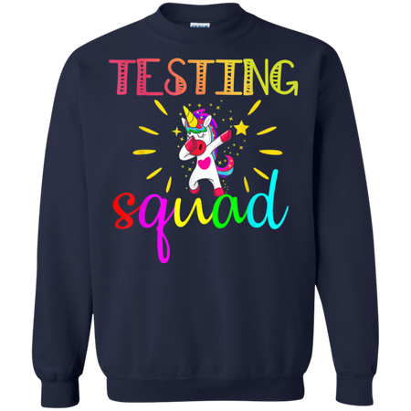 Testing Squad Funny Teacher Gift Shirt G180 Gildan Crewneck Pullover Sweatshirt 8 oz