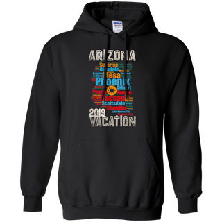Arizona Vacation 2019 Spring Break Cities Map Throwback Shirt G185 Gildan Pullover Hoodie 8 oz