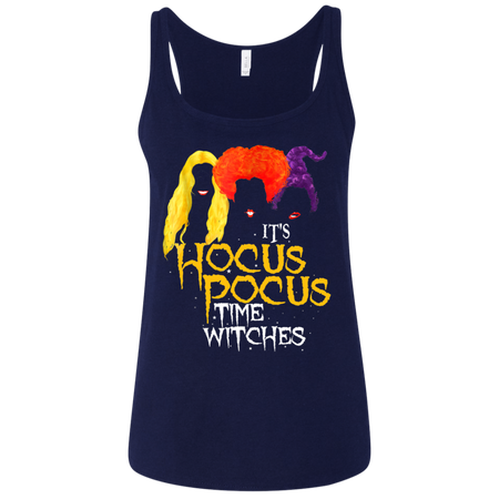 It's Hocus Pocus Time Witches Funny Halloween Witch Shirt Ladies' Relaxed Jersey Tank