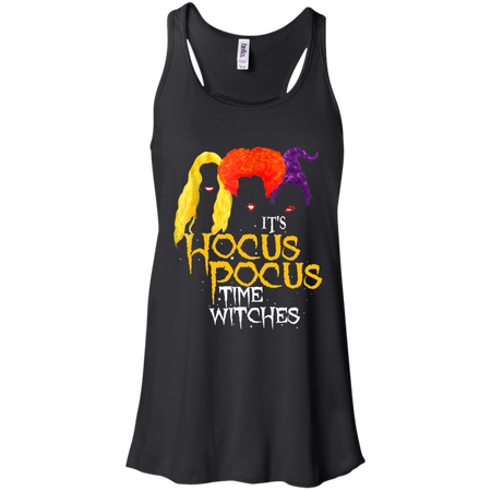 It's Hocus Pocus Time Witches Funny Halloween Witch Shirt Racerback Tank