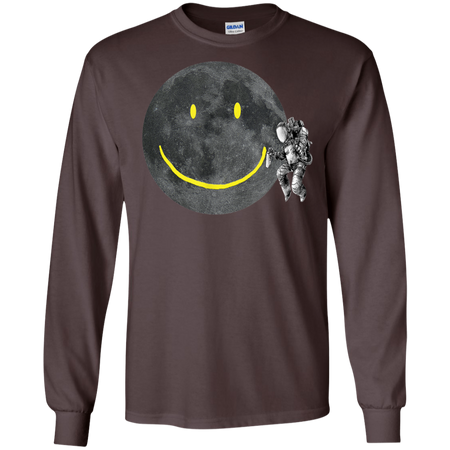 Astronaut Make A Smile On The Moon Shirt G240 Gildan LS Ultra Cotton T-Shirt