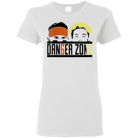 Danger Zone Mayfield Browns Football Shirt G500L Gildan Ladies' 5.3 oz. T-Shirt