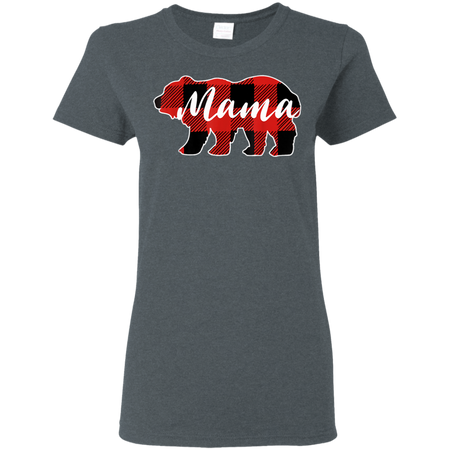 Mama Bear Black Red Lattice Shirt Men Women Kids Shirt G500L Gildan Ladies 5 3 oz T Shirt