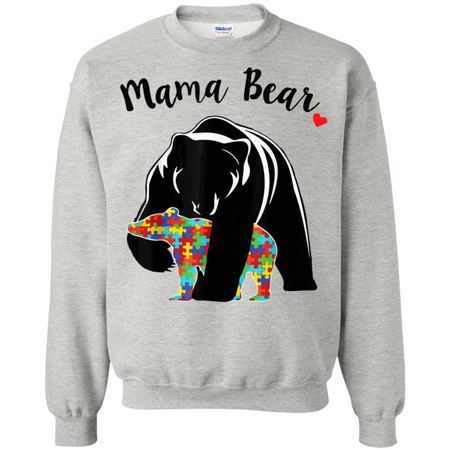 Unisex Mama Bear With Color Baby For Mather s Day Shirt G180 Gildan Crewneck Pullover Sweatshirt 8 oz