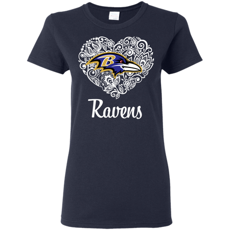 Baltimore Ravens Lace Heart Shirts