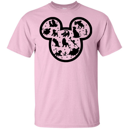 Lion King Silhouette In Mickey Head T-Shirt Men Women HA06