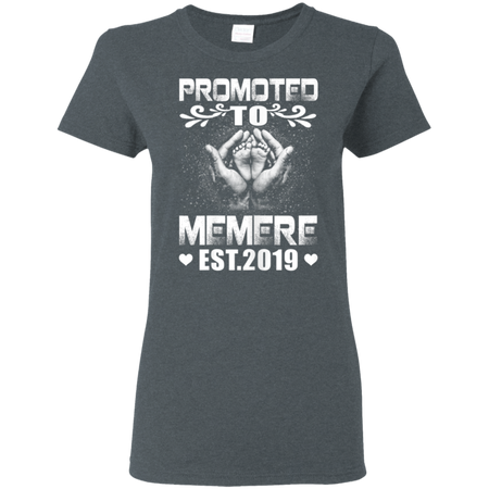 Womens Promoted To Memere Est 2019 Mothers Day New Memere Shirt G500L Gildan Ladies' 5.3 oz. T-Shirt