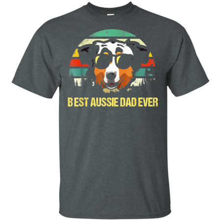 Vintage Best Aussie Dad Ever Papa Daddy Father Grandpa Shirt G200 Gildan Ultra Cotton T Shirt