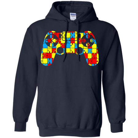 Autism Awareness Tee Video Game Controller Shirt G185 Gildan Pullover Hoodie 8 oz