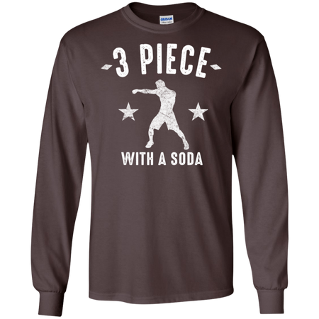 MMA Punch Combination Three Piece With A Soda Shirt G240 Gildan LS Ultra Cotton T Shirt