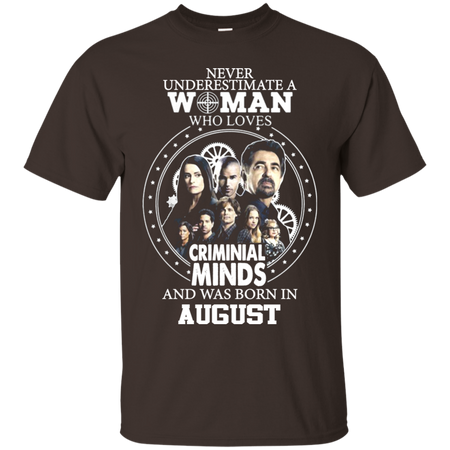 A Woman Who Loves Criminal Minds And was Born in August T shirt