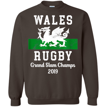 Wales Rugby Wales Shirt Grand Slam Champs Shirt G180 Gildan Crewneck Pullover Sweatshirt 8 oz