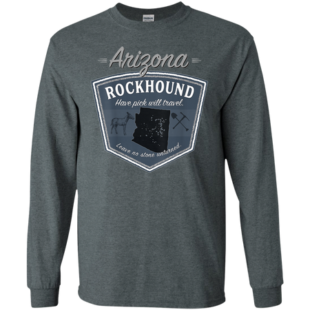 Mens Arizona Rockhound Rock Collector Gear Shirt G240 Gildan LS Ultra Cotton T Shirt