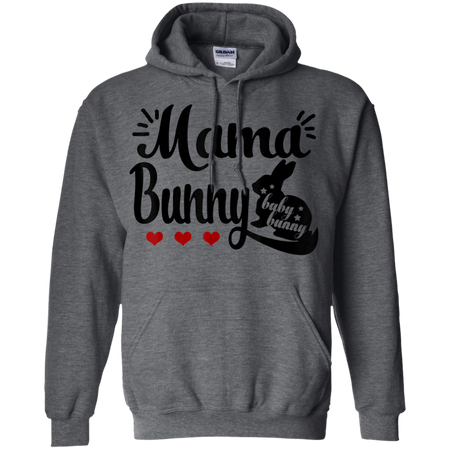 Mama Bunny Baby Bunny Pregnant Announcement Women Wife Shirt G185 Gildan Pullover Hoodie 8 oz.