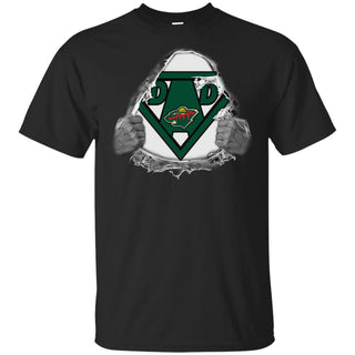 Dad Superman Fan Of Minnesota Wild Hockey T-Shirt VA06