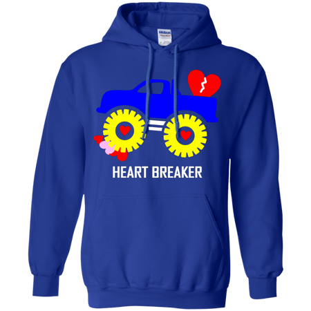 Heart Breaker Blue Monster Truck Valentine s Day T shirt