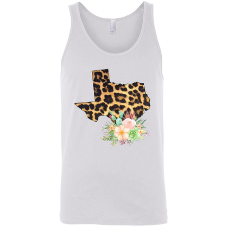 Leopard Print Texas Shirt, Country Shirt, Texas Gifts, Plus Size Available, Cactus and Flowers, Trendy, Woman Shirt, Cactus Shirt, Southern